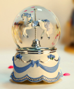 Rotating Carousel Horse - Water Globe