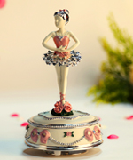 Rotation ballerina music box-pink