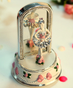 Rotating ballerina music box-pink