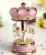 Led Carousel music box-Pink