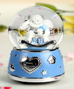 100mm Swing up and down snow globe in blue
