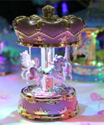 Colorful carousel music box