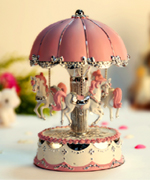 Colorful carousel music box