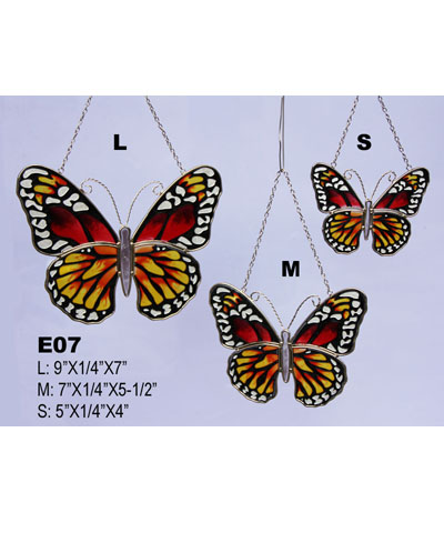 butterfly art Stained glass Suncatcher glass painting
