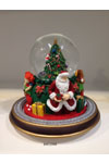 christmas music box christmas santa claus Train track snow globe christmas tree music box