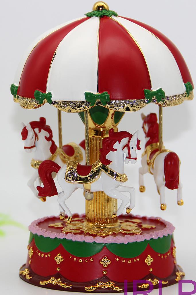 christmas music box christmas santa claus Train track snow globe christmas tree music box