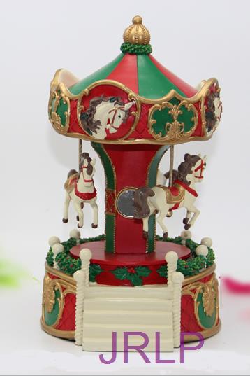 christmas music box christmas santa claus Train track snow globe christmas tree music box